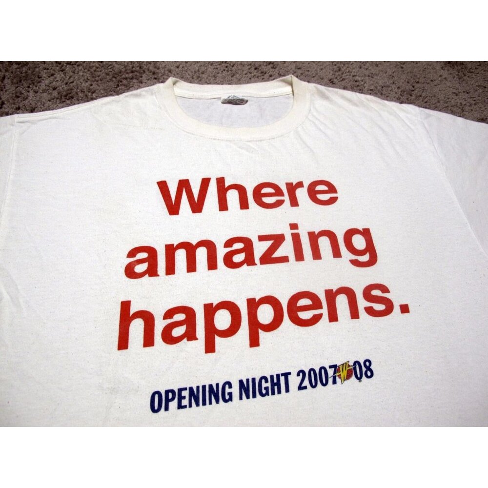 Golden State Warriors t-shirt 2007-2008 Where Amazing Happens SGA sz XL oracle